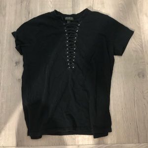 Lace up tee